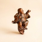 3 5  China Exquisite Boxwood Handmade Carved Maitreya Buddha Statue