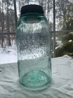 Whittled Aqua  mason  Patent  Nov  30th 1880 Antique Fruit Jar Half Gallon
