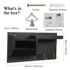 Key Holder For Wall Mail Organizer Wall Mounted With Shelf Wood Mail Sorter