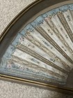 2 Antique Victorian Style Hand-painted Folding Fan Shadow Box Frame