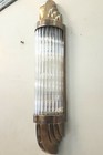 Antique Old Vintage Art Deco Brass   Glass Rod Ship Light Wall Sconces Lamp