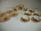 Vintage 18 Piece Lusterware Child s Tea Set Hand Painted Made In Japan
