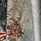 European High-grade Embossed Thickened Luxury Jacquard Curtain For Living Room 