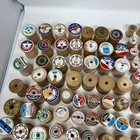 Huge Lot Of 250 Vintage Empty Wooden Sewing Thread Spools Various Brands   Sizes