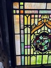   Antique Stained Glass Window Colorful   27 5 X 29 5   Architectural Salvage