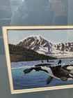 Underwater Orca Killer Whales Cross Stitch Needlepoint Framed Art 25x19   