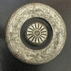 Antique Button Large Plastic 1940 s 60mm Gray Black Retro Coat Single 