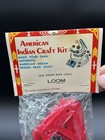 Vintage American Indian Craft Kit Bead Loom Red Plastic Complete Nos