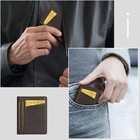 Slim Thin Mens Leather Bifold Id Wallet Credit Card Holder Driver s License Case
