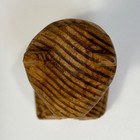 Vintage Hand Carved Wood Cat Or Bear Figurine Mid Century Tabby Or Cub 3 Inch