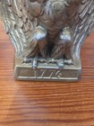 Pair 1965 Vtg Brass  1776  Colonial Virginia Bald Eagle Bookends