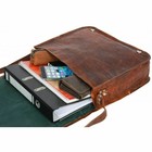 Men s Genuine Vintage Leather Messenger Large Laptop Briefcase Satchel Brown Bag