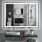 48  X 36  Led Bathroom Vanity Makeup Mirror Dimmable Wall Mirrors With Anti-fog