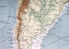 1912 Antique Physique Map Of South America   Brazil Argentina   Andes  