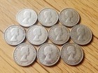 10 Canada 50 Cents   1953 - 1964 - 0 800 Silver Coins   Elizabeth Ii   Circ C15