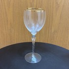 Lenox Monroe Crystal Gold Rim Wine Glass 7 5 8    Tall Twisted Stem Original Label