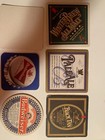 Lot Of 6 Different Beer Coasters  Budweiser Michelob  Bud Light Black Tan  More