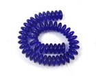 50 Czech Glass Rondelle Beads - Cobalt Blue 6x2mm