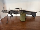 M249 Saw Electric Airsoft Rifle Lmg Replica W  Bipod Black W  Green Ammo Pouch