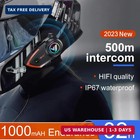 Motorcycle Helmet Bluetooth Headset 500meters 2 Riders Bluetooth Helmet Intercom
