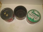 Antique  Coffee One Pound Tin Can Set Lot Of 3 Farmhouse Tin Collector