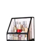 Black Vintage Glass Cosmetic Makeup Organizer  Dustproof Waterproof 