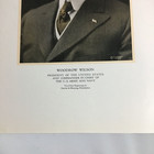 Rare Antique Original Vtg  Woodrow Wilson Color Litho Art Print Gatchel Manning