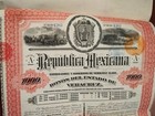 Mexico 1902 Republica Mexicana Veracruz 1000 Pesos Warrants Bond Rare Loan Abnc