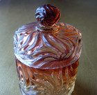 Baccarat Rose Tiente Pinwheel Covered Powder Box dresser Jar made In France 1875