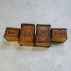 Vintage Cheinco Usa 4 Pc Metal Canister Set Flour Sugar Coffee Tea Farmhouse