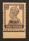 Travelstamps  India Patiala Stamps Sg 108  Kgvi  1  1 2a  Mint Original Gum Nh