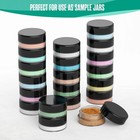 50pcs 3g Dab Containers 3ml Round Clear Jars For Scrubs Lotions With Black Lids