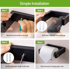 Bamboo Wall Mounted Toilet Paper Holder wooden Toilet Paper Holder adhesive Bath