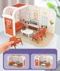 1 12 Scale Dollhouse Miniatures Diy Living Room Kitchen Shop Plastic Scenes Kit