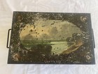 Very Rare Antique Magneso-calcite Fire-proof Co  Boston Document Box Painted Lid