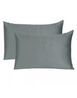 Set Of 2 Silky Satin Pillowcase Pillow Case Cushion Cover Standard 20 26in