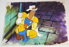 Bravestarr Production Cel Of Marshal Bravestarr - Production Background - Framed