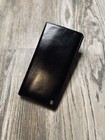 Vintage Cartier Pasha Long Vertical Bifold Glazed Black Leather Wallet Slim