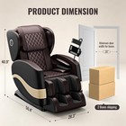 Electric Massage Chair Full Body Zero Gravity Recliner 14 Fix Rollers  Brown