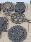 Cast Iron Trivet Vintage Mini Hot Plate Wall Decor Footed Lot Set Of 7