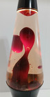 Vtg Original Lava Lite Lava Lamp Blood Red Wax   Clear Water Works   Looks Great
