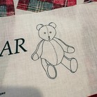 Vtg Wamsutta Otc Cut   Sew Tartan Teddy Bear Fabric Panel Stuffed Toy 36 x44 