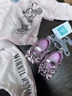 Disney Minnie Mouse Baby Girl Newborn Outfit 3 Piece Set   Shoes 0-3m Pink