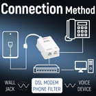 Uvital Dsl Filter Splitter For Landline Phone  Adsl Splitter Filter  Dsl Filter