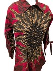 African Print Ankara Handmade Shirt Blazer Kitenge Size S   M Batik Womens