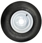 4-pack 8  Golf Cart Mounted Tires And Rims 18-850-8 18x8 50-8 White 4 Lug