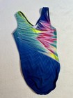 Simone Biles Gk Elite Leotard Gymnastics Cosmic Rainbow Sequin Bling Tank Sz  Cl