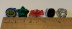 5 Vintage Cracker Jack Toy Rings Batman horseshoe smiley Face trojan Man star