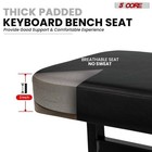 5 Core Keyboard Bench 3  Padded Cushioned Piano Stool Adjustable Guitar Seat