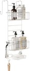 Shower Caddy Hanging Over The Shower Door Organizer  Stainless Steel Rack Wit   